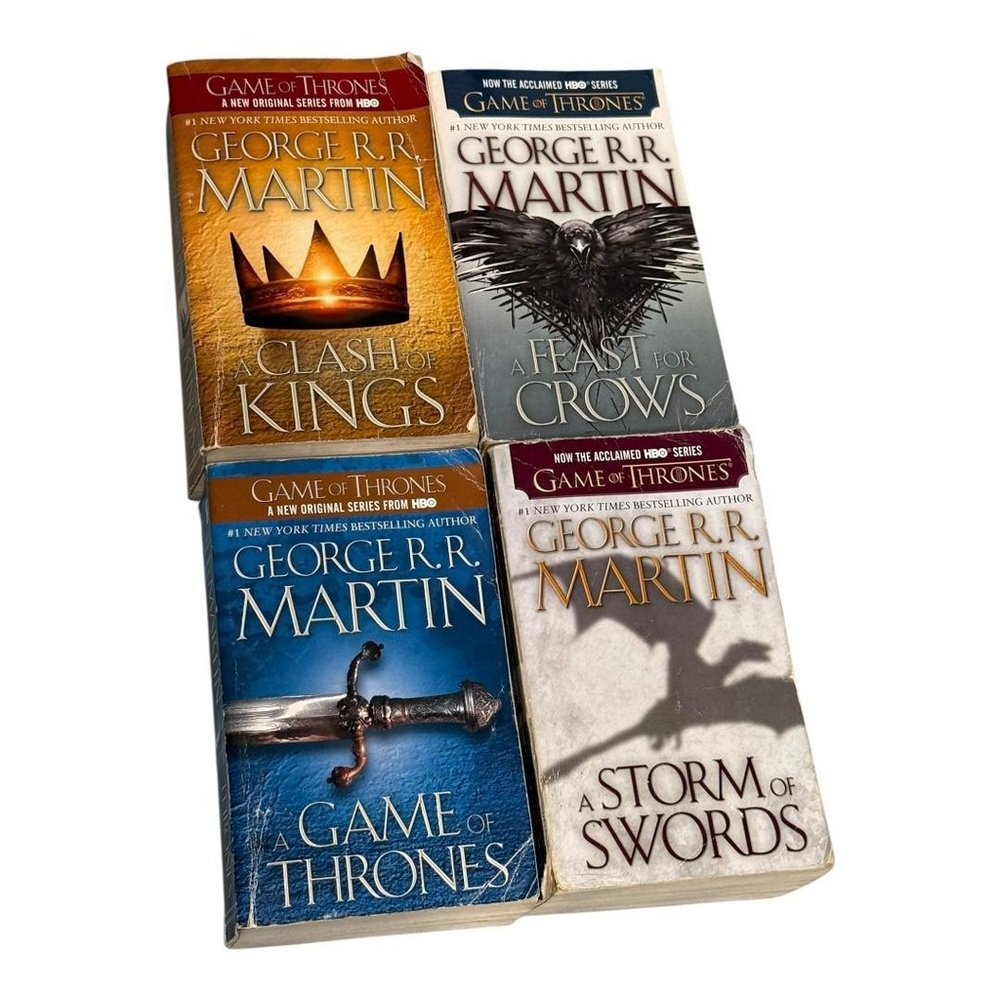 A Song of Ice and Fire Books 1-4 George R.R. Martin Fantasy Set Game of Thrones